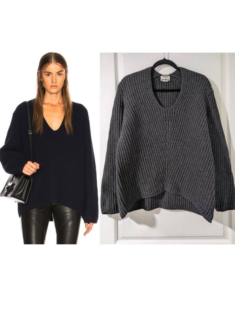 ACNE Studios | Debrorah Ribbed Wool Sweater In Charcoal
